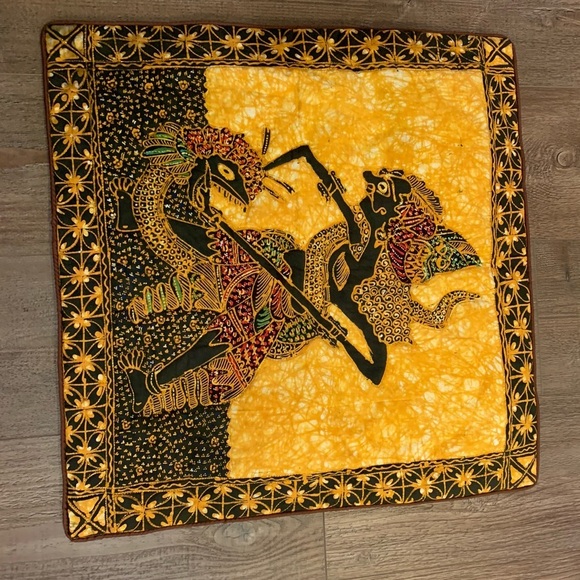 Yellow and Black Decorative Pillow - Picture 8 of 14